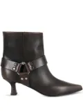 3juin 60mm logo-debossed boots - Brown
