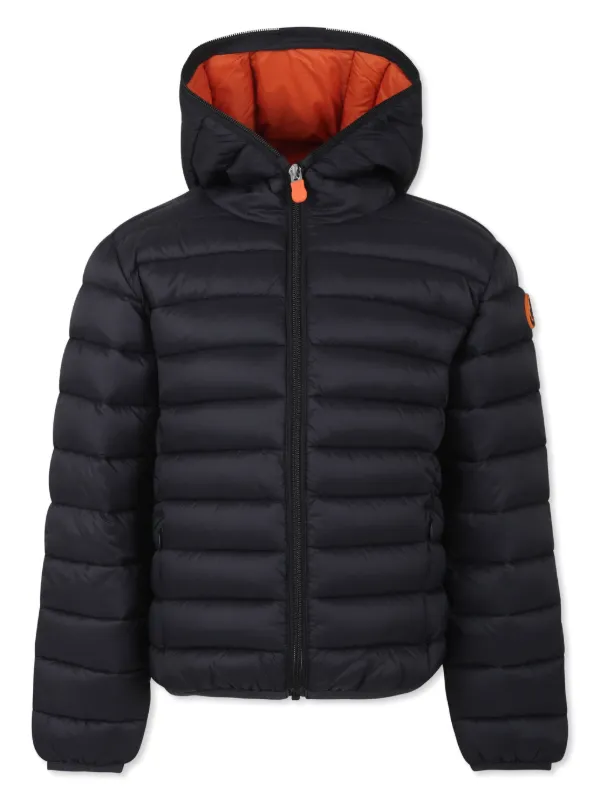 Save The Duck Kids フーデッド パデッドジャケット | ブラック | FARFETCH JP