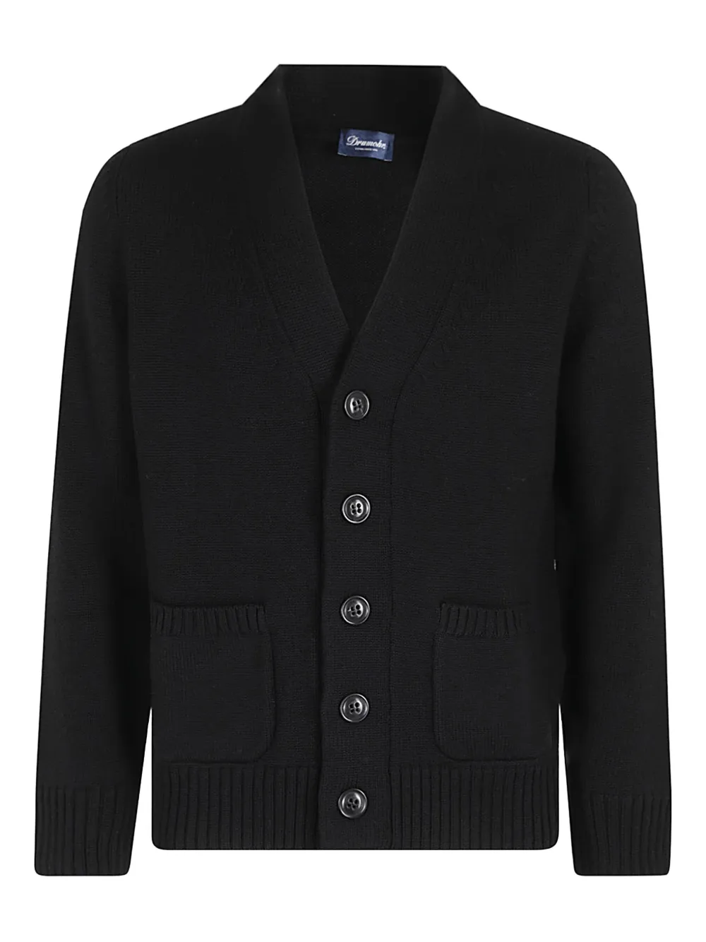 Drumohr Vest van merino wol Zwart