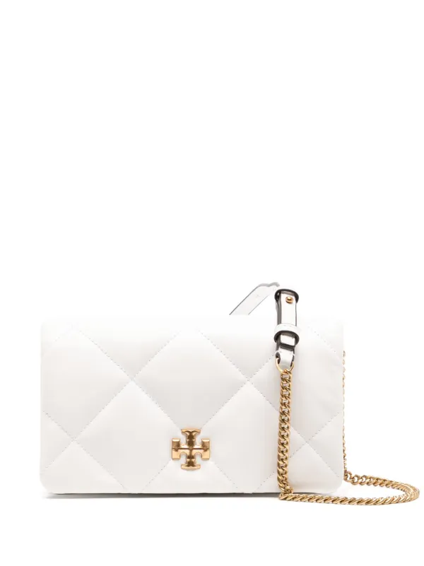 Tory Burch Kira Diamond Quit Chain Crossbody Bag White FARFETCH IE