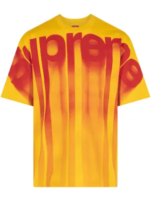 Supreme t shirt a Imprime Bleed Logo Jaune FARFETCH DZ