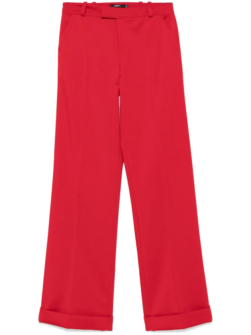 tailored straight-leg trousers
