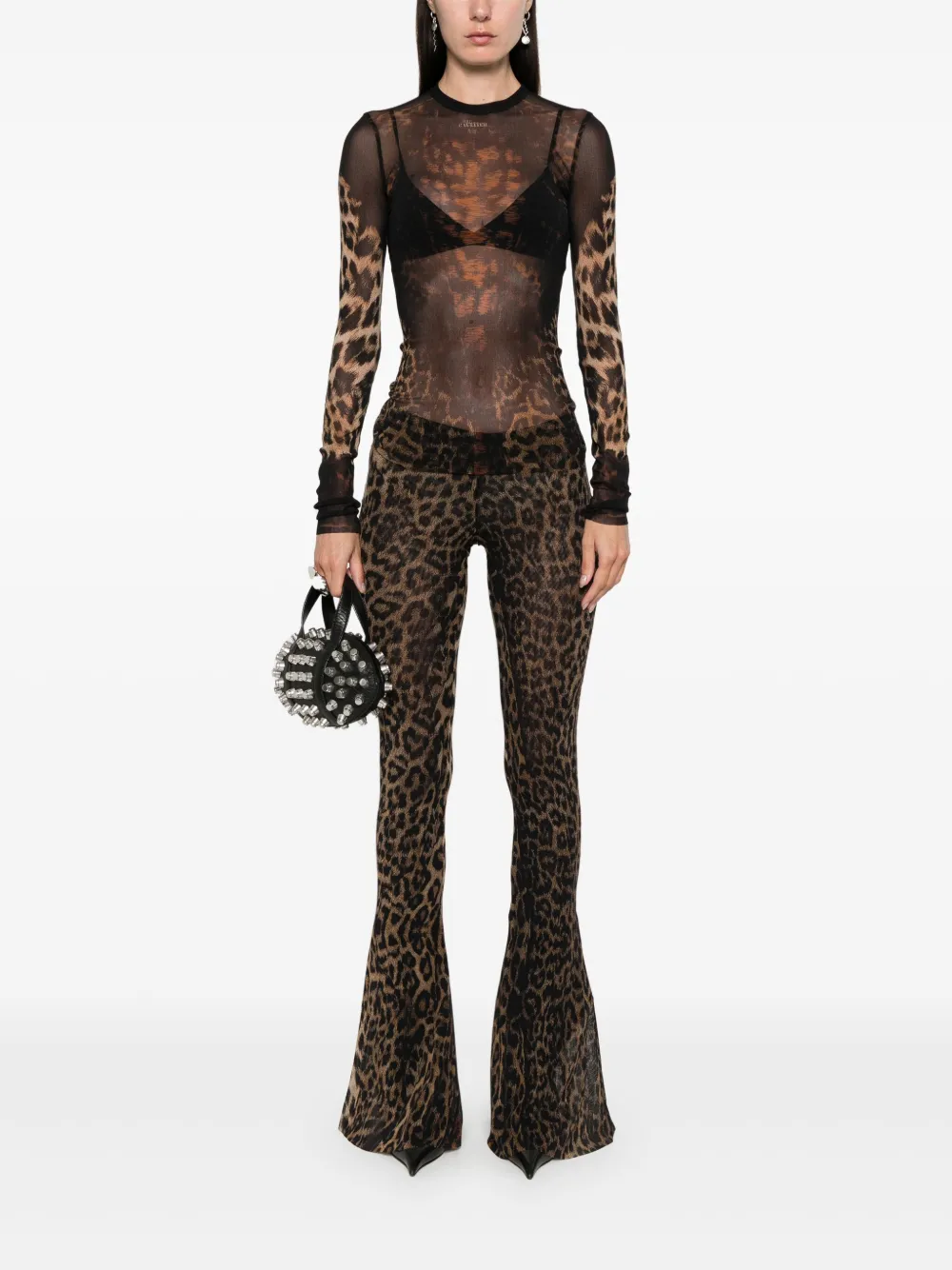 Jean Paul Gaultier leopard-print trousers - Bruin