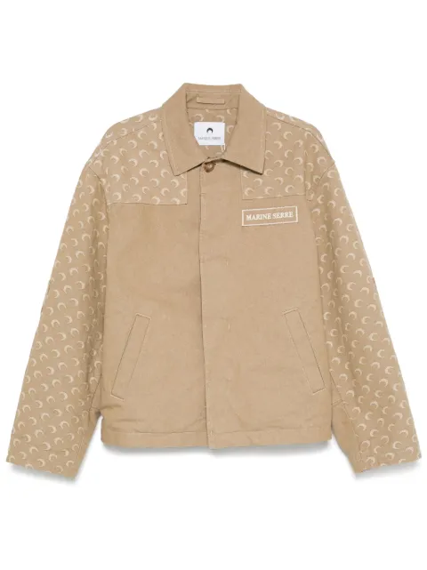 Marine Serre Moon-jacquard twill jacket