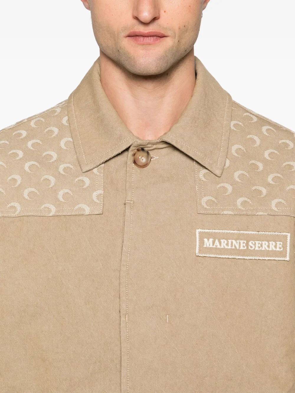 Marine Serre Jack met Moon-jacquard Beige