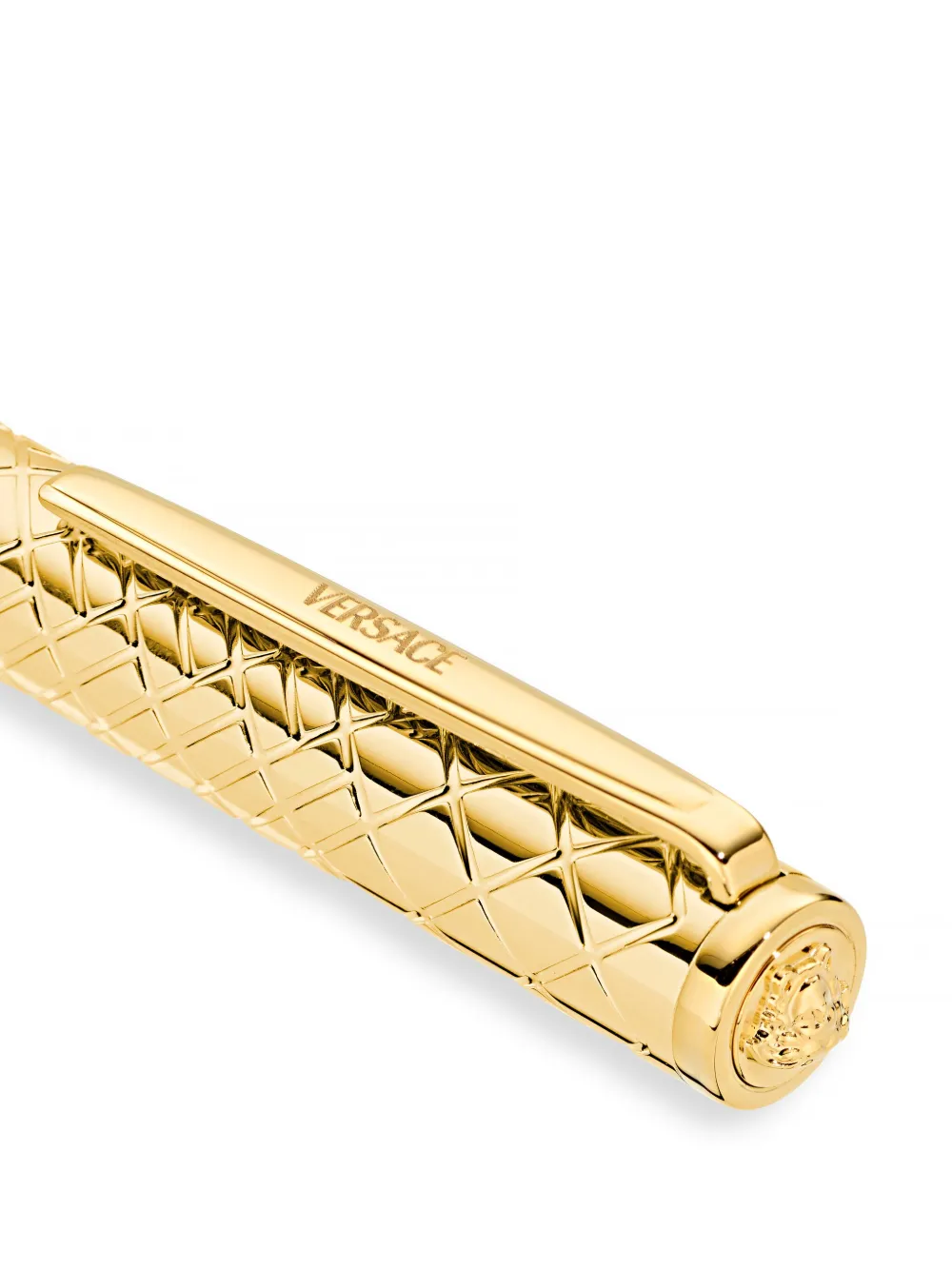 Versace logo-engraved ballpoint pen - Goud