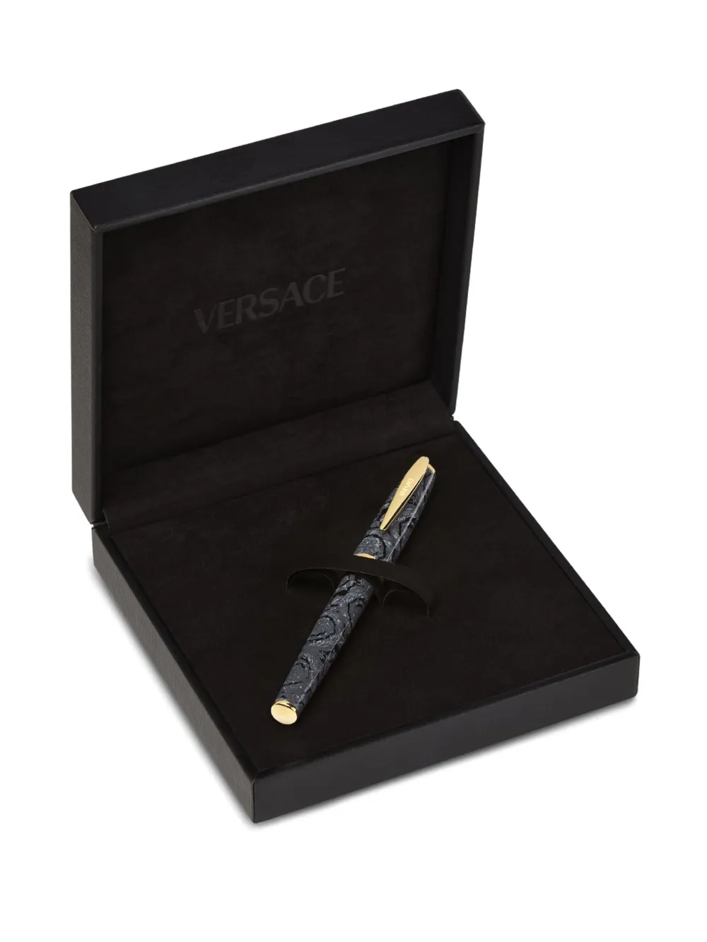 Versace Barocco Roller Pen (13cm) In Black