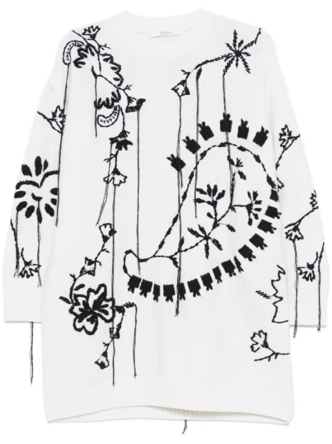 Max Mara vestido corto bordado