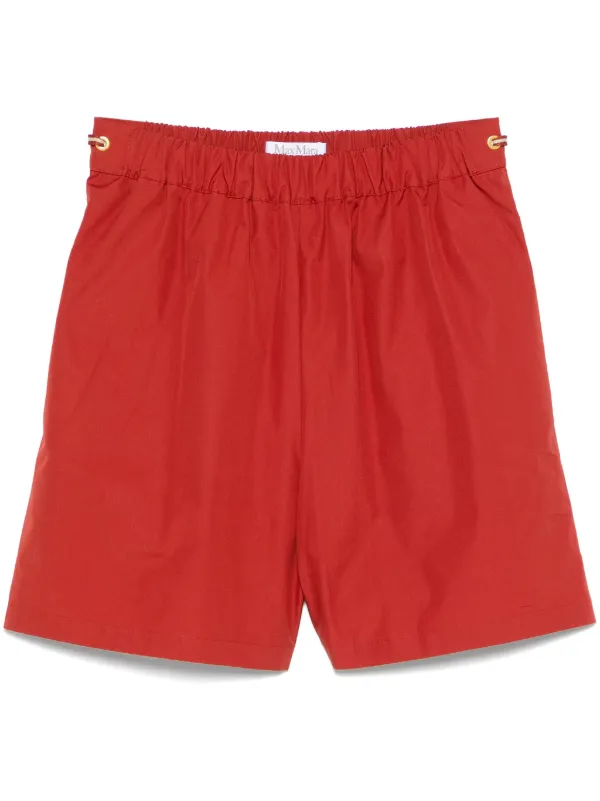 ショートパンツ MAX MARA Women Shorts  Burmudas 2511081011600CUBA 012 RED MAX MARA Haway cotton-poplin shorts | NET-A-PORTER