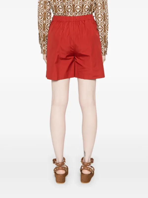 関税送料込【MAX MARA】Taiga shorts Taiga high-rise cotton shorts in brown - Max Mara | Mytheresa
