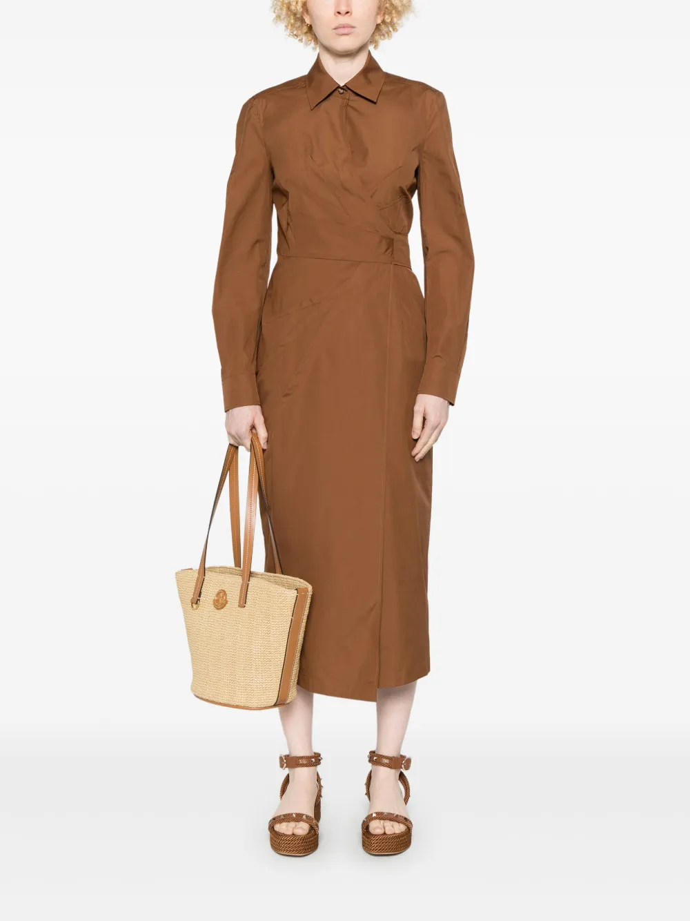 Max Mara Agrume midi-jurk - Bruin