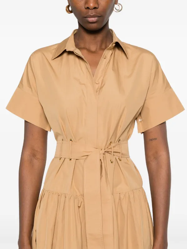 ワンピース Max Mara Agoraio Midi Dress In Cotton Poplin Max Mara Agoraio belted eyelet-embellished cotton-poplin