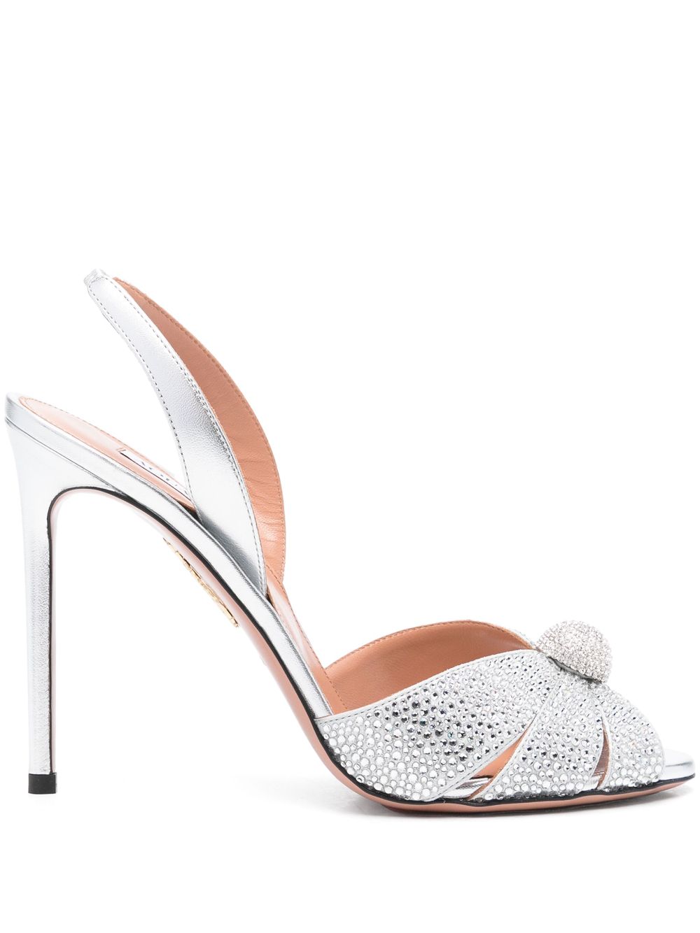 Aquazzura 105mm Italian Flirt sandals Silver