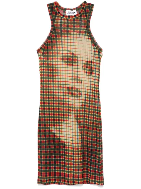 Jean Paul Gaultier top de malla con cara estampada