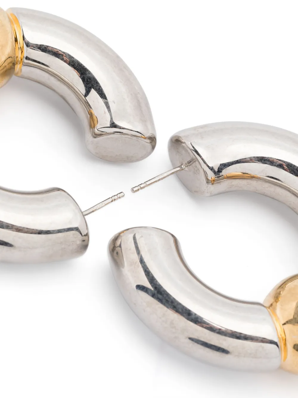 Jean Paul Gaultier The Tube Earrings In Silver