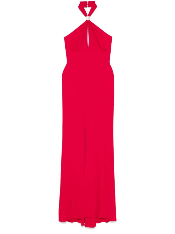 【ELISABETTA FRANCHI】ドレープ×テール イブニングドレス 2色 Elisabetta Franchi ドレープ イブニングドレス | レッド