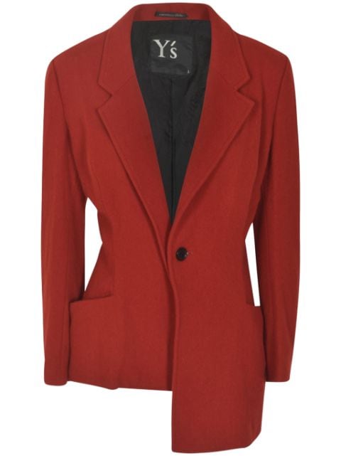 Y's Asymmetry wool-blend blazer