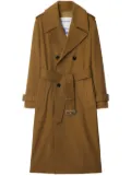 Burberry belted cashmere trench coat - Brown