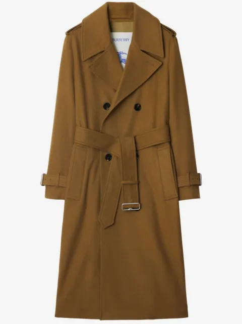 Burberry belted cashmere trench coat