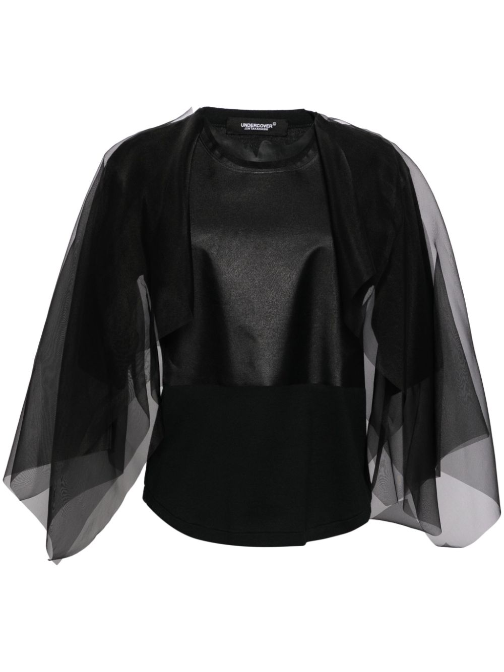 Undercover semi-sheer T-shirt - Black