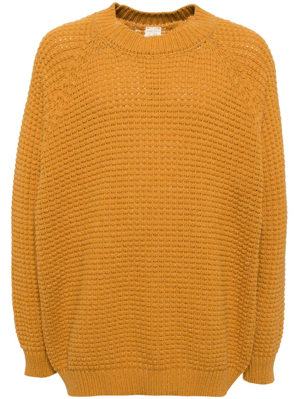 Shop Jan-jan Van Essche Crew-neck Jumper In Gold