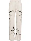 KUSIKOHC Origami cut-out jeans - White