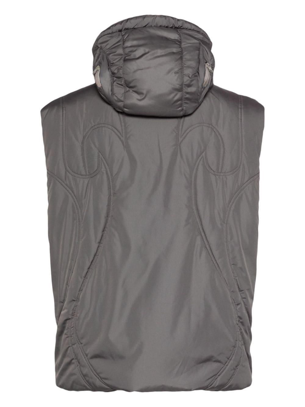 Shop Kusikohc Helmet Padded Vest In Grey