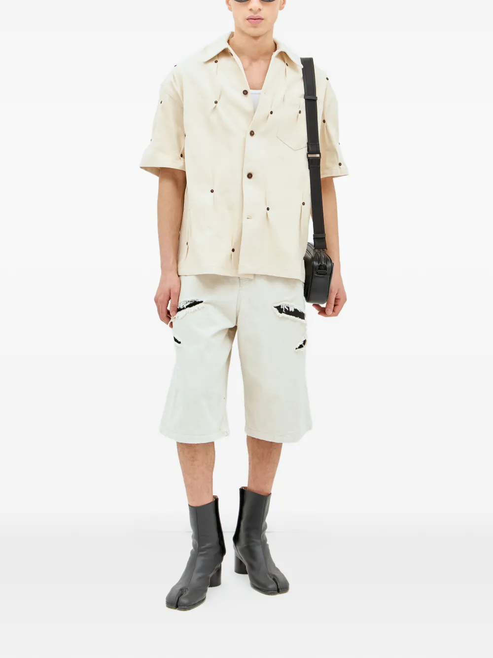 KUSIKOHC multi-rivet short-sleeves shirt | Image 2