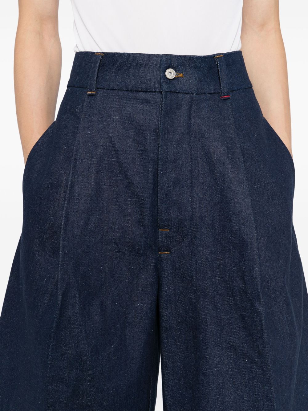 Shop Jacquemus The De-nîmes Ravello Denim Shorts In Blue