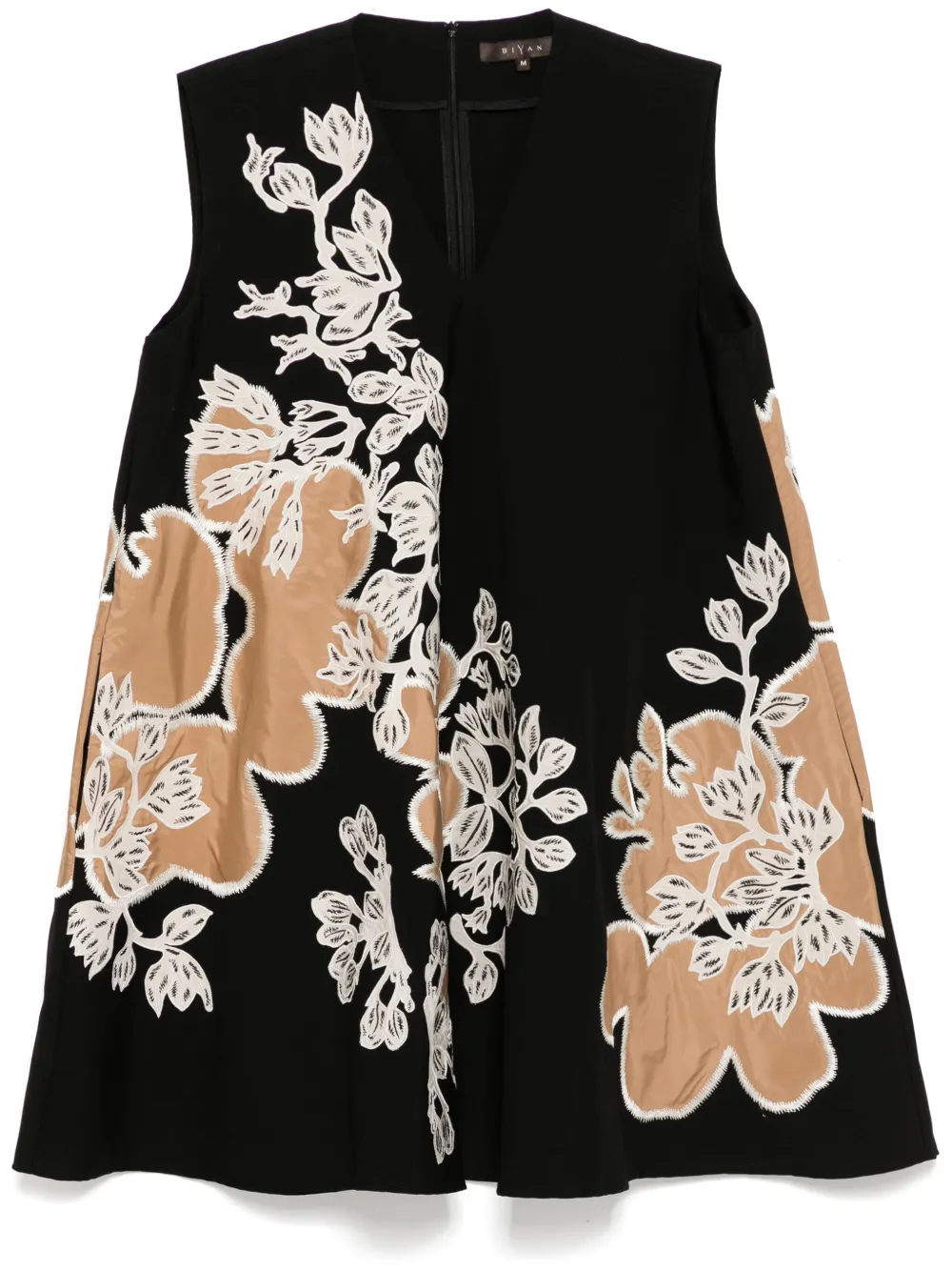 embroidered sleeveless dress