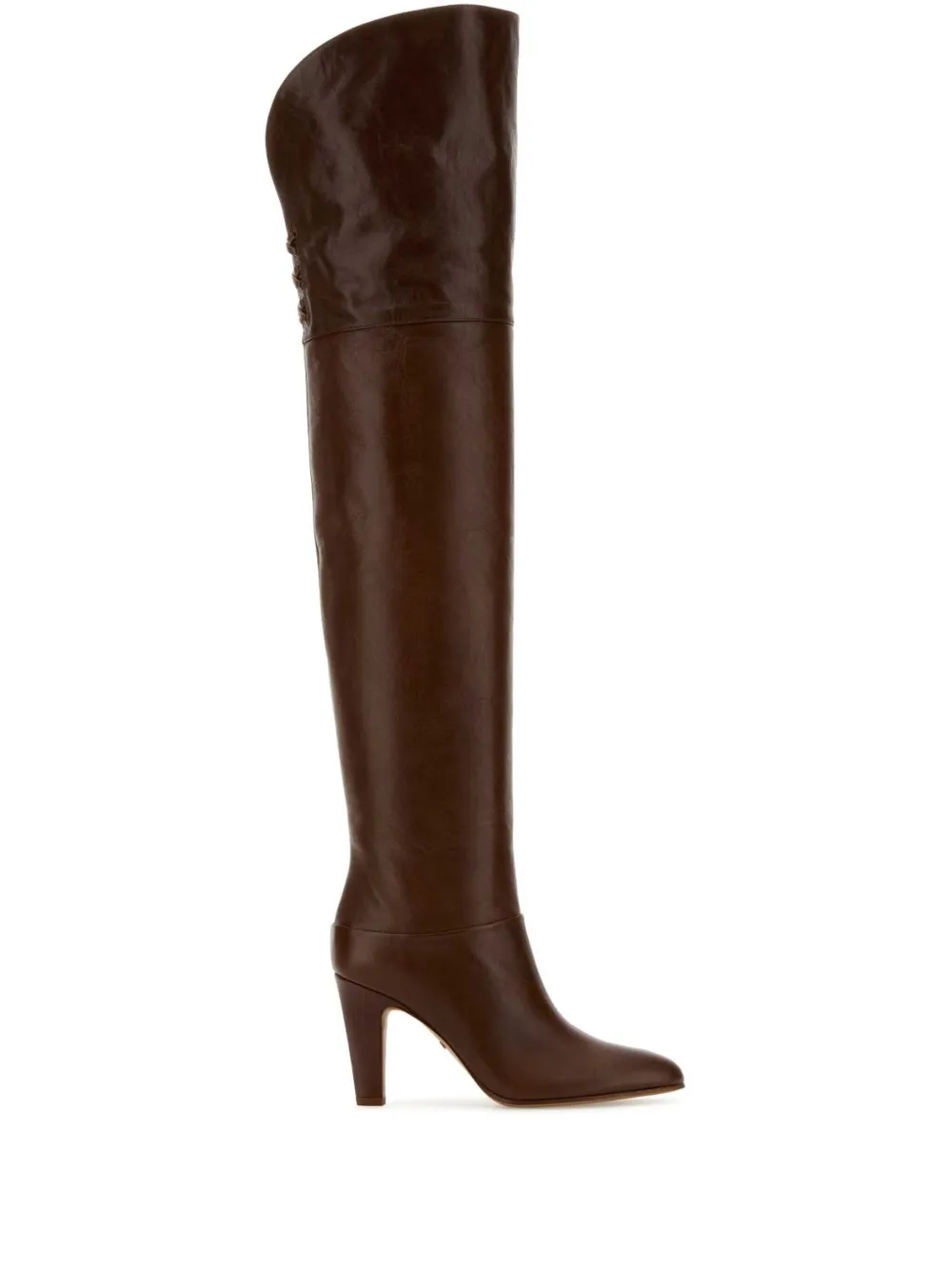Chloé 85mm Eve Leather Over-the-knee Boots In 25e|sootybrown