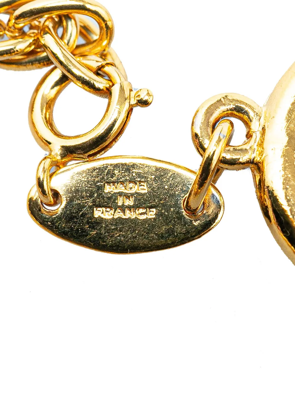 Pre-owned Chanel 1983 Gold Plated Cc Chain Costume Bracelet In 金色