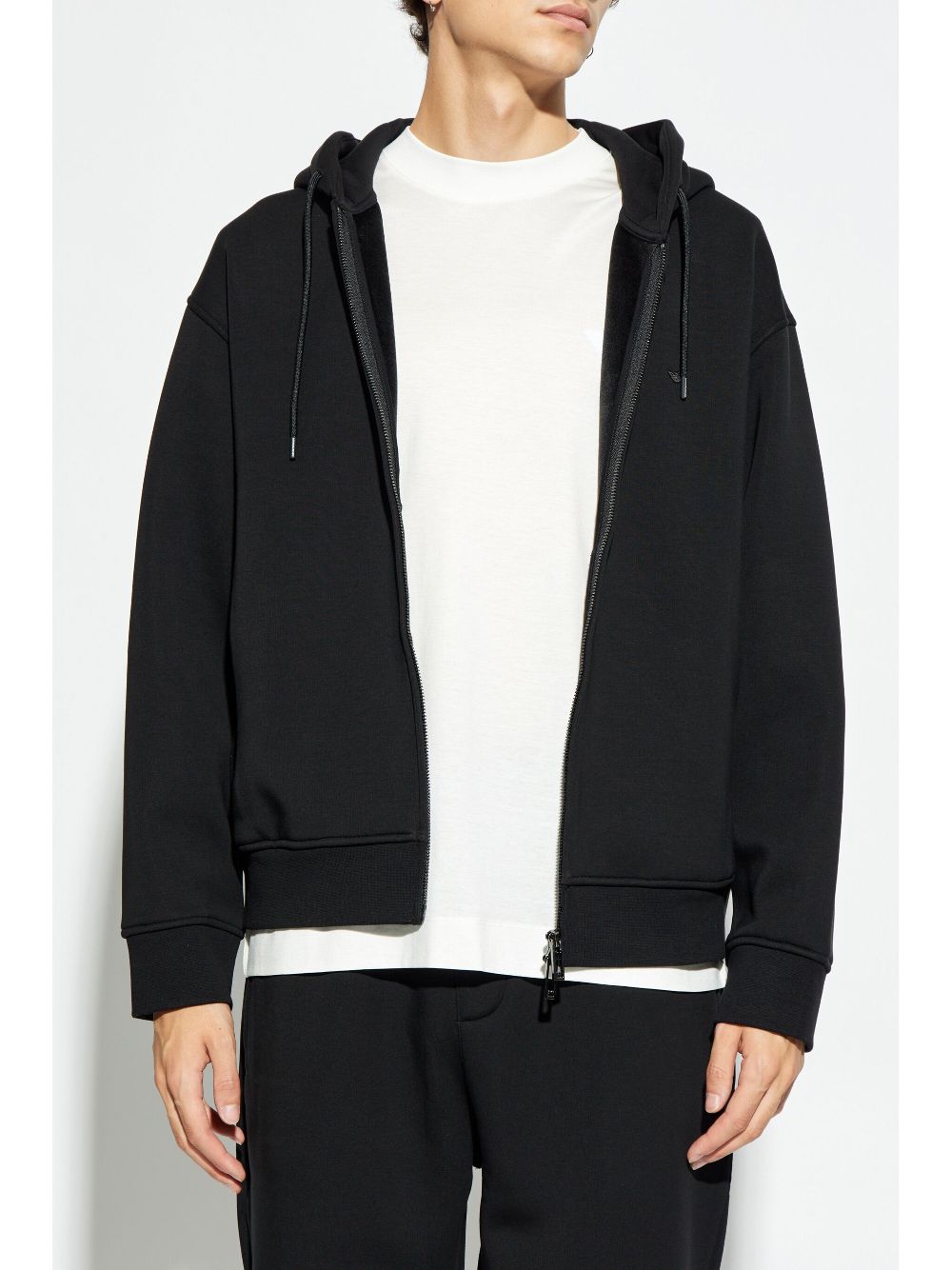 Emporio Armani zipped drawstring hoodie Men