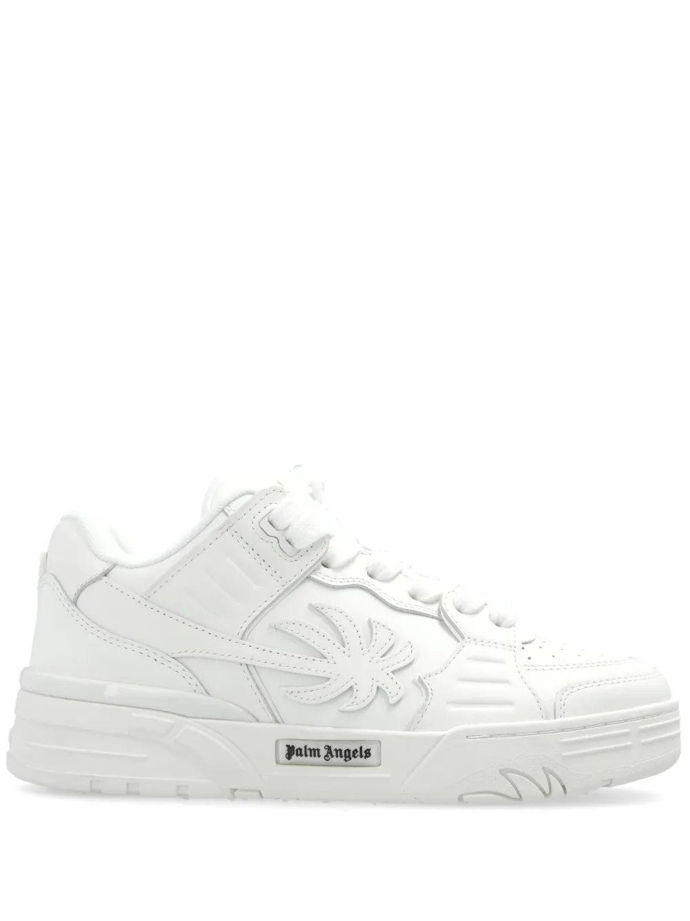 Palm Angels Venice Leather Sneakers In White