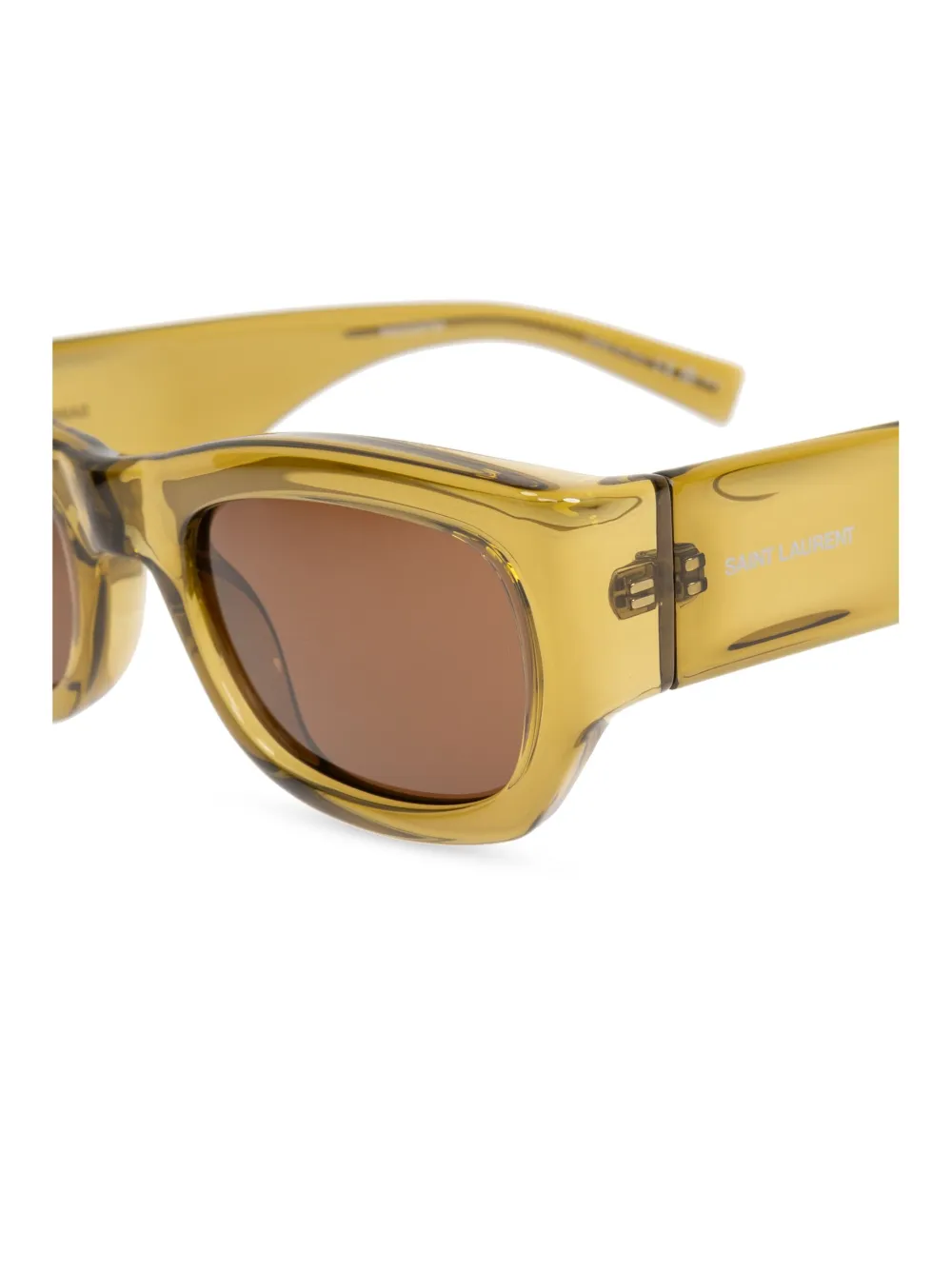 Saint Laurent Eyewear SL 713 zonnebril met rechthoekig montuur Geel