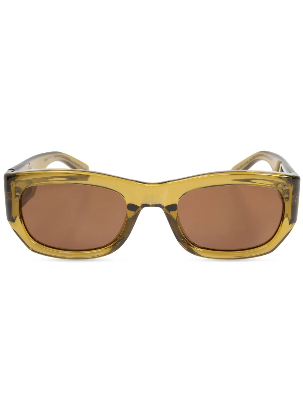 Saint Laurent Eyewear SL 713 zonnebril met rechthoekig montuur Geel