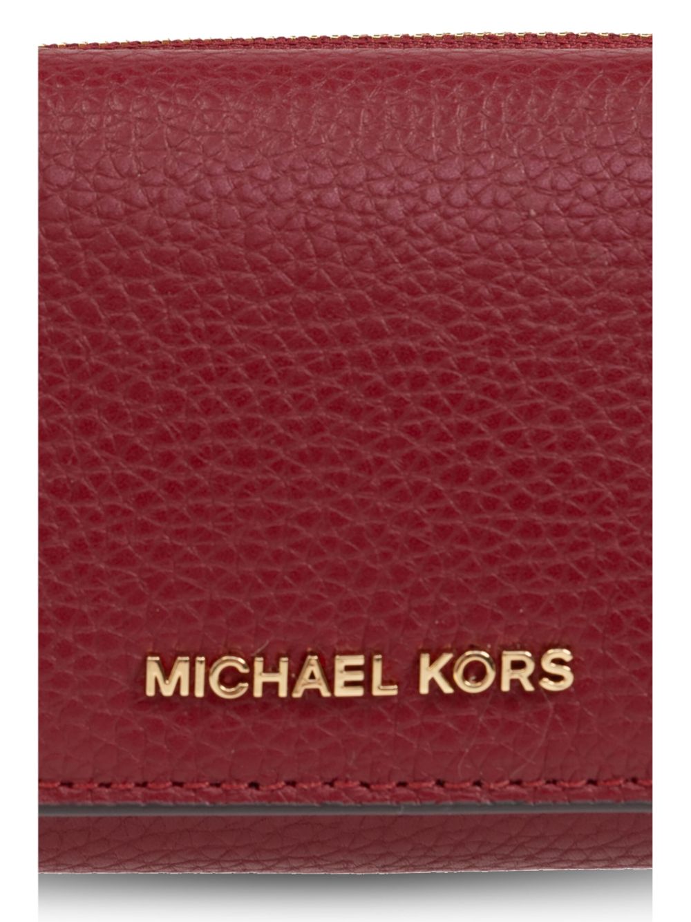 Shop Michael Michael Kors Leather Wallet In Red