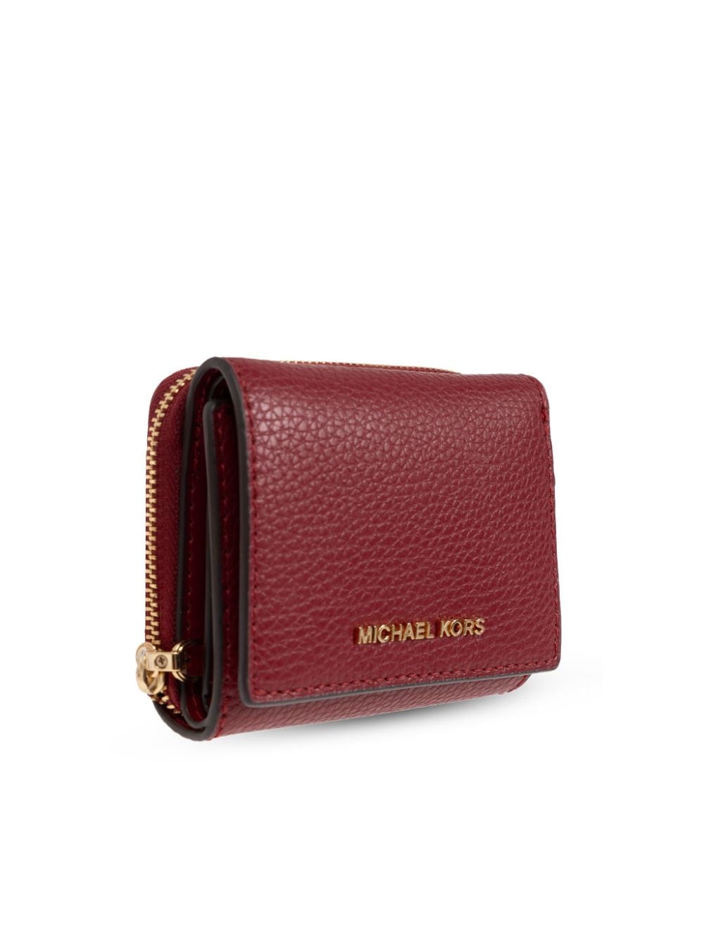 Shop Michael Michael Kors Leather Wallet In Red