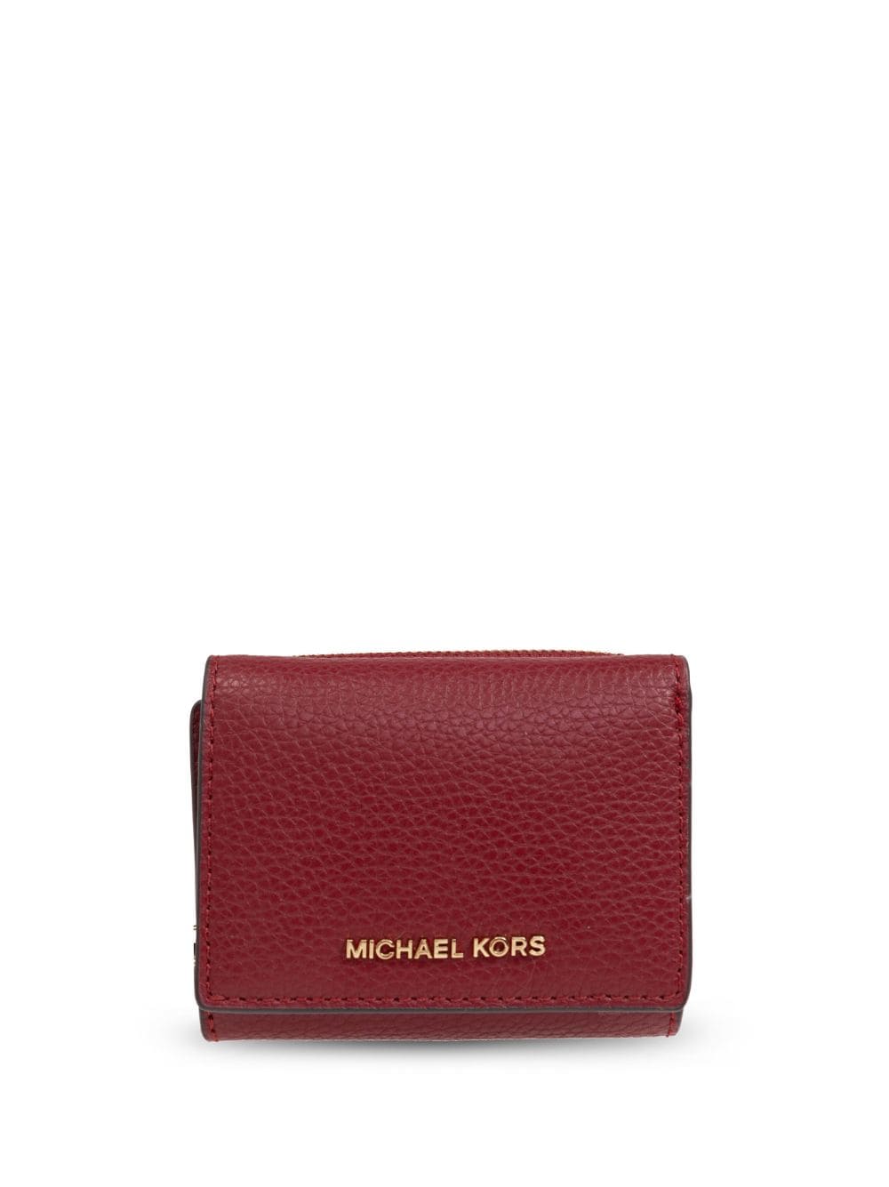 Shop Michael Michael Kors Leather Wallet In Red