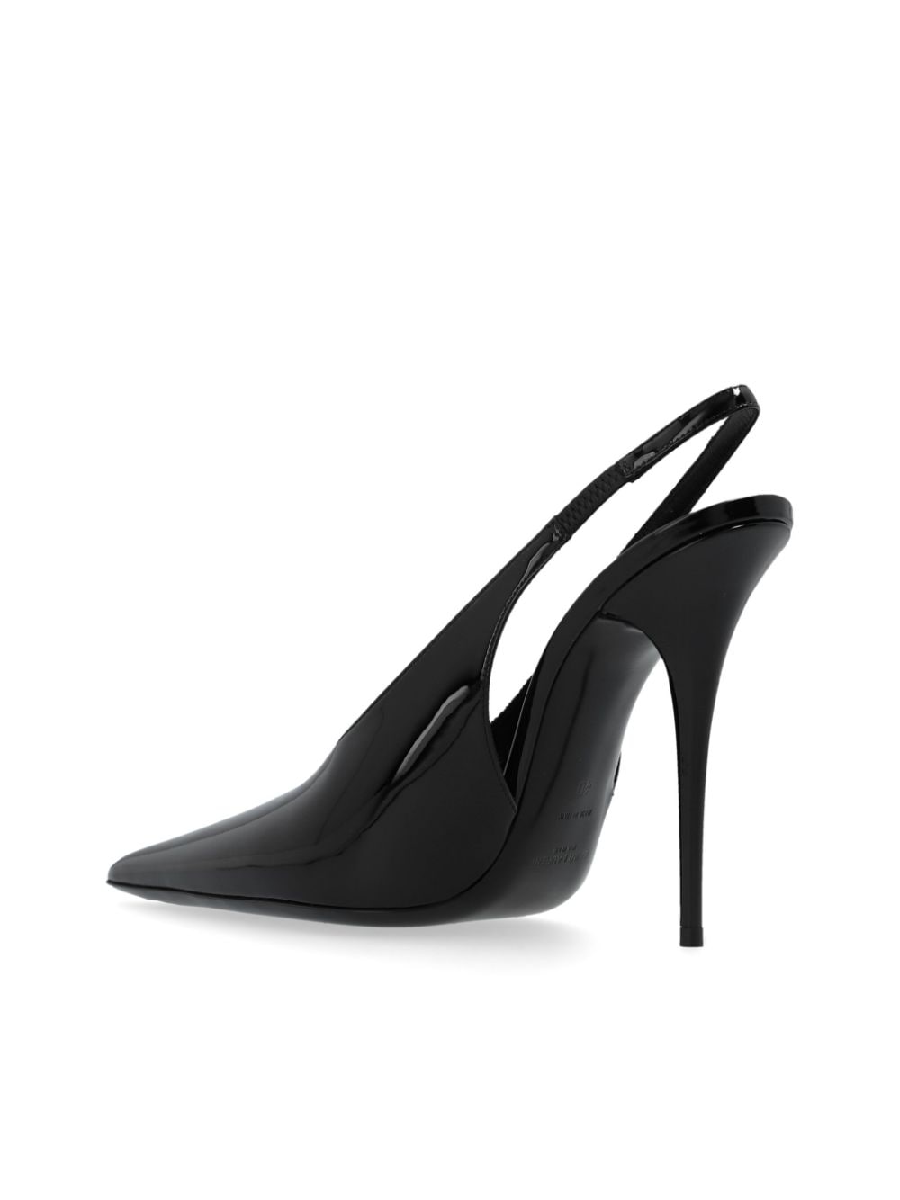 Saint Laurent 110 mm satijnen slingback pumps Zwart