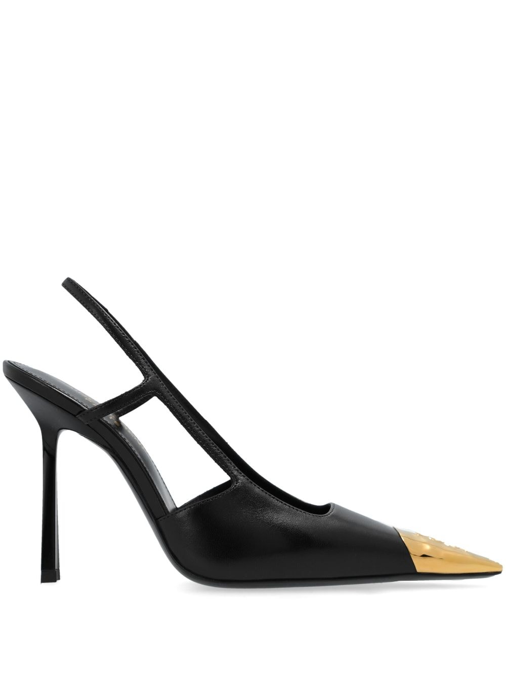 Shop Saint Laurent 110mm Jeanne Slingback Pumps In Black