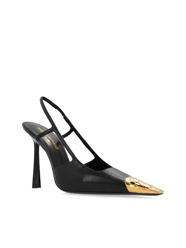 Saint Laurent Jeanne 110mm スリングバック パンプス | ブラック