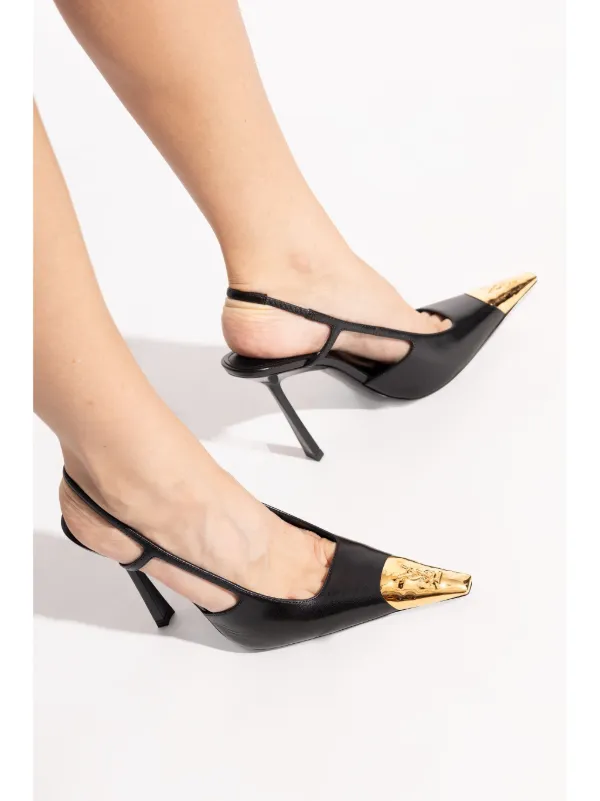 Saint Laurent Jeanne 110mm スリングバック パンプス | ブラック