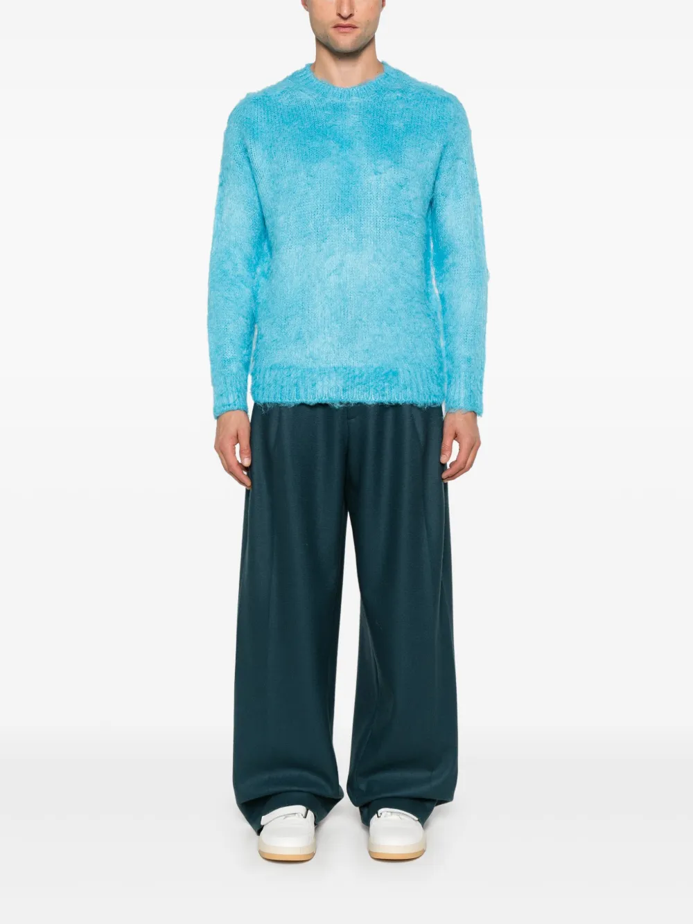 Roberto Collina brushed sweater - Blauw
