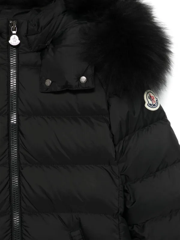 Moncler Enfant Hooded Down Coat Black FARFETCH IN