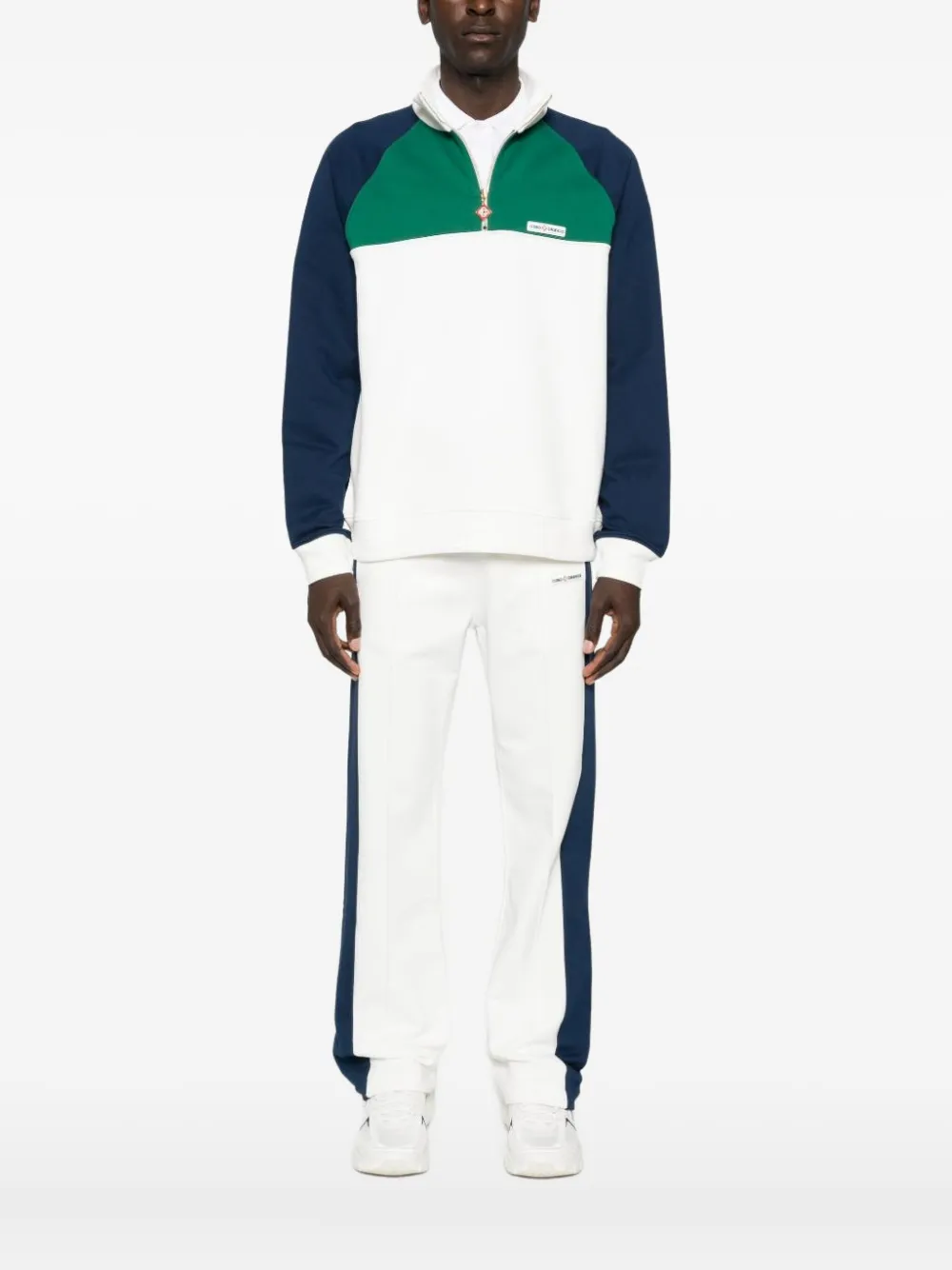 Casablanca Sweater met colourblocking Wit