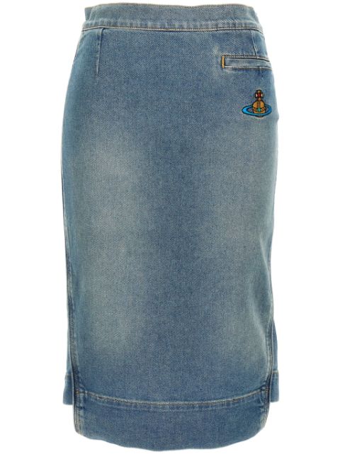 Vivienne Westwood Orb logo embroidery skirt