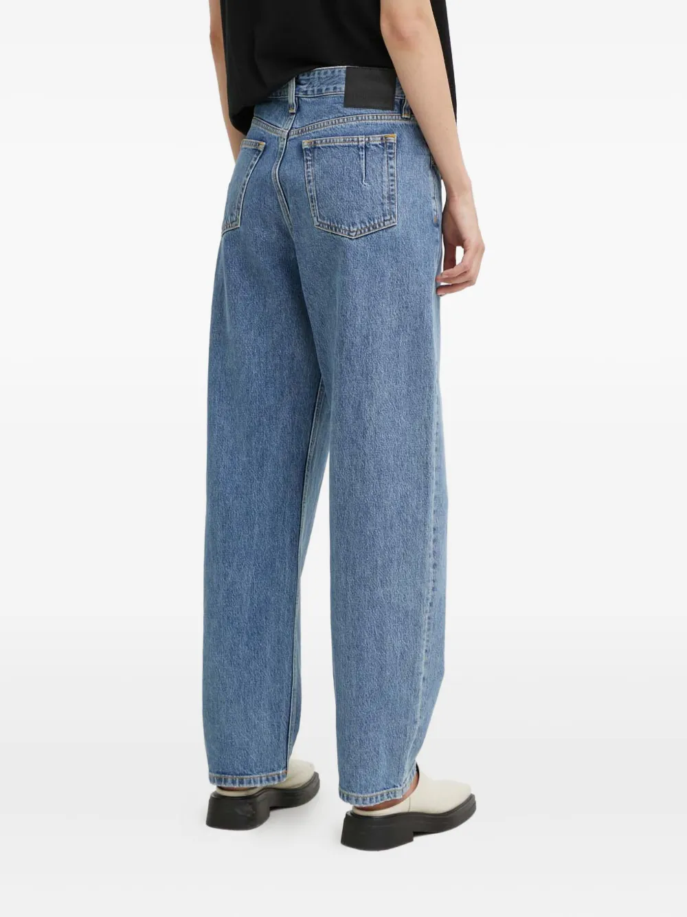 Won Hundred Jeans met logopatch Blauw