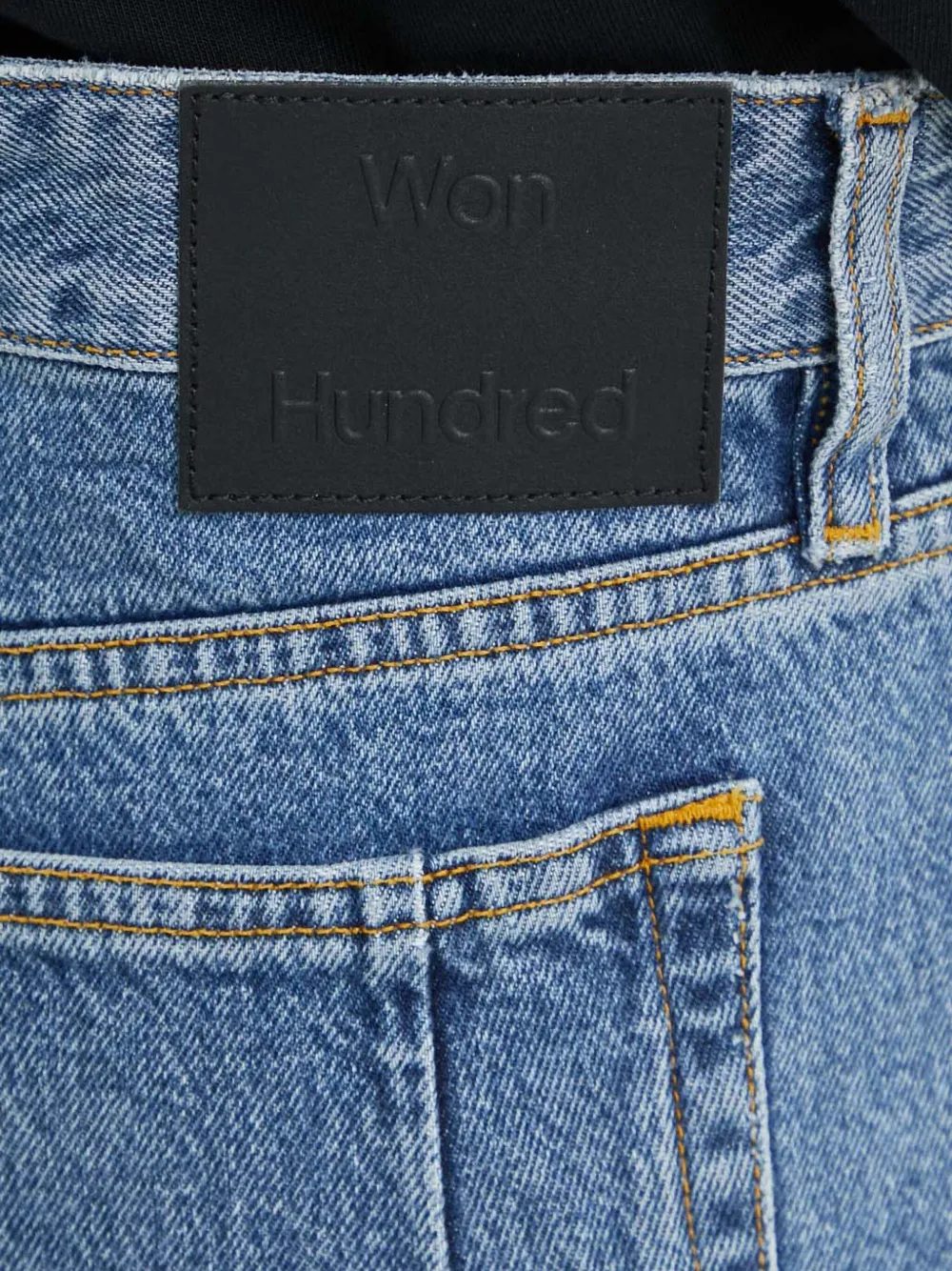 Won Hundred Jeans met logopatch Blauw