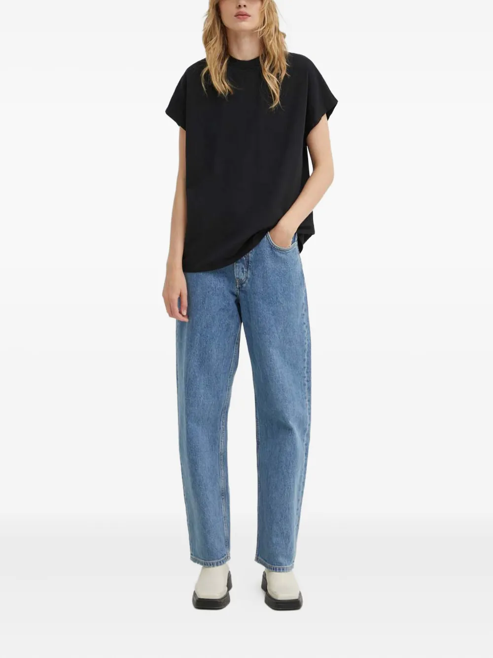 Won Hundred logo-patch jeans - Blauw